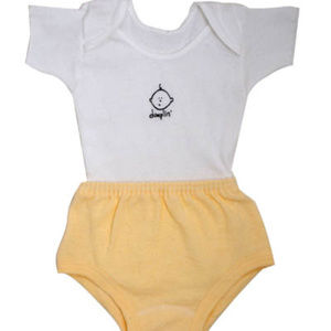 Baby Dumplings One Piece with Yellow Diaper Cover
